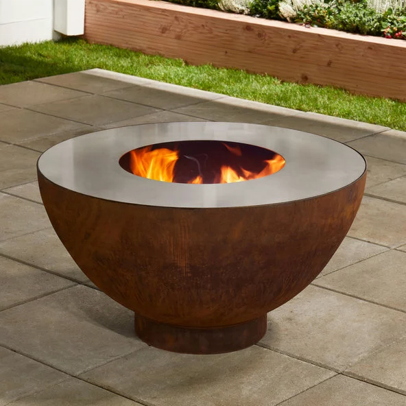 Custom Rusty Corten Steel Fire Bowl Fire Pits For Bbq